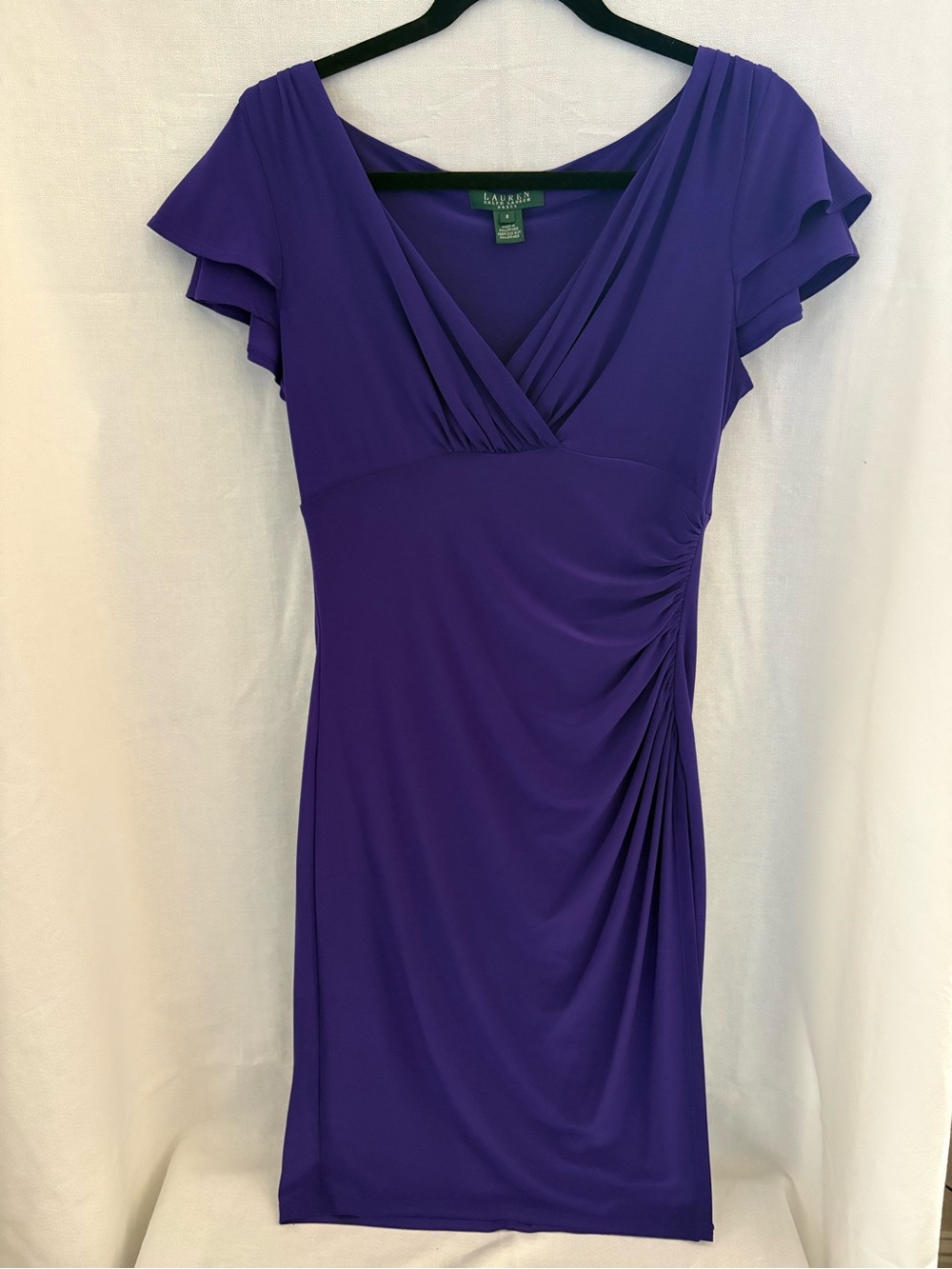 Purple Lauren Ralph Lauren Ruched dress Size 8